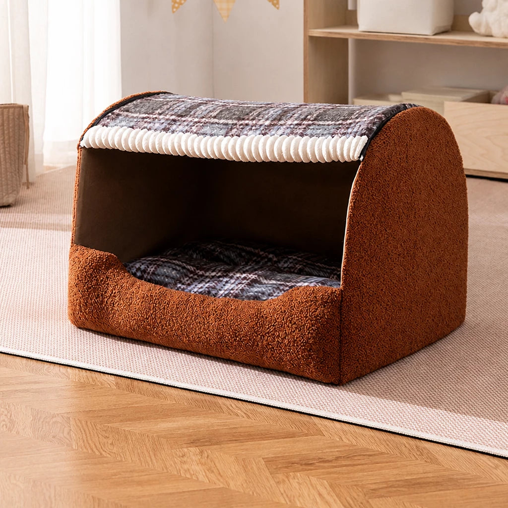 Covered Dog Bed