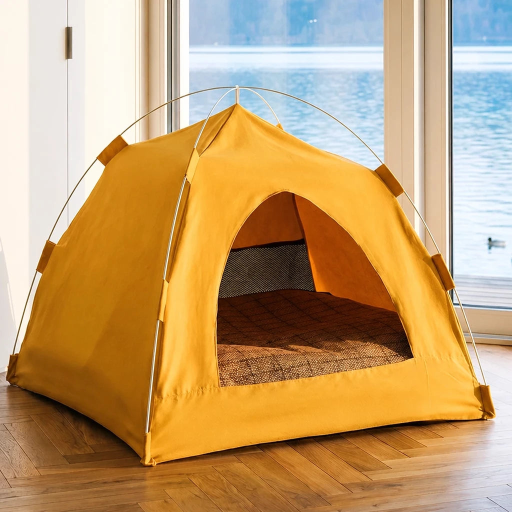 Year-Round Convertible Tent Bed for Cats and Small Dogs
