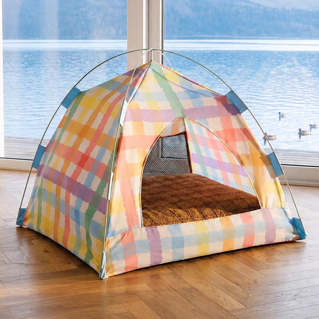 Year-Round Convertible Tent Bed for Cats and Small Dogs