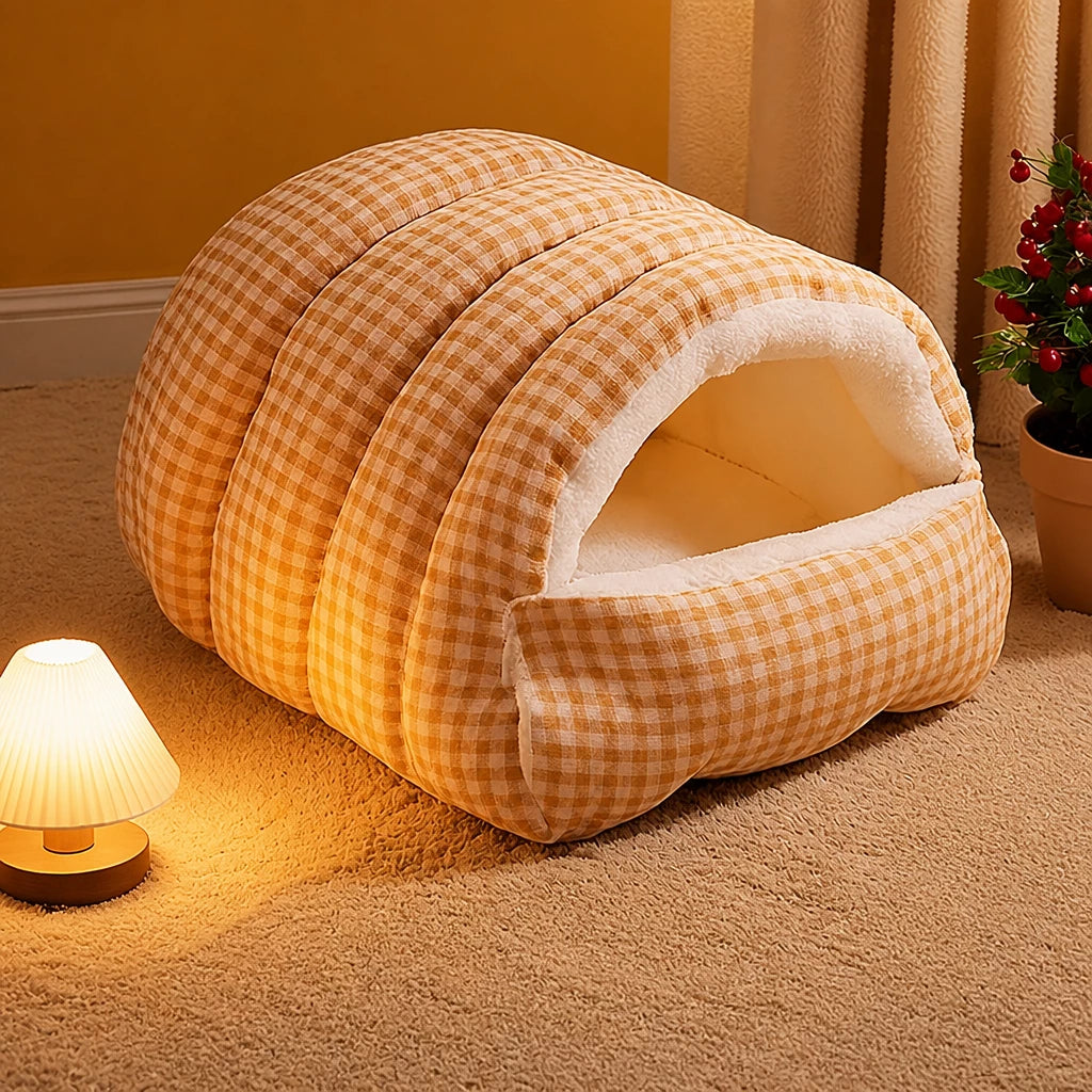 Semi-Enclosed Cat & Small Dog Bed