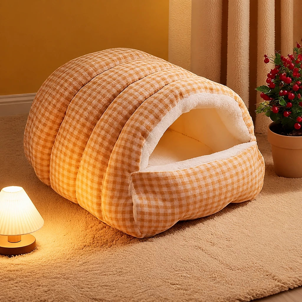 Semi-Enclosed Cat & Small Dog Bed