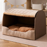 Enclosed Cat & Dog Bed with Removable, Washable Pad