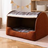 Enclosed Cat & Dog Bed with Removable, Washable Pad