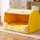 Enclosed Cat & Dog Bed with Removable, Washable Pad