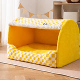 Enclosed Cat & Dog Bed with Removable, Washable Pad