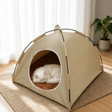 Removable, Washable Semi-Enclosed Tent Bed for Cats & Small Dogs