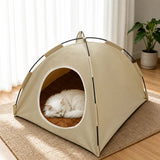 Removable, Washable Semi-Enclosed Tent Bed for Cats & Small Dogs