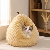 Enclosed Chicken-Shaped Cat Bed with Plush Interior