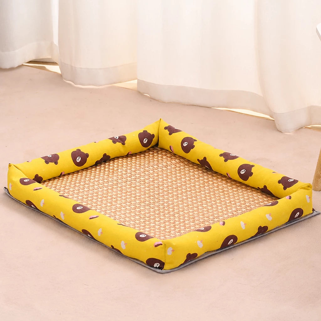 Year-Round Woven Pet Bed Mat for Dogs & Cats