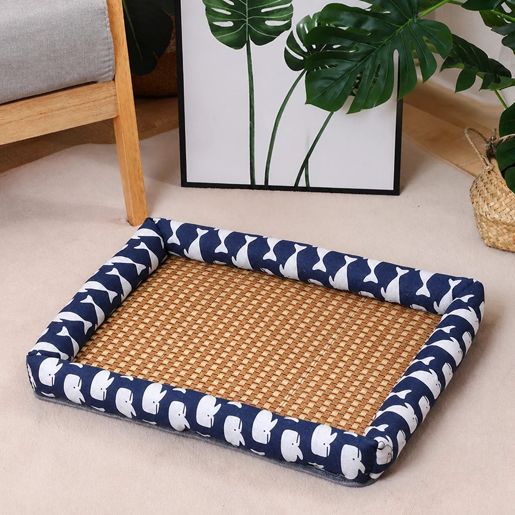 Year-Round Woven Pet Bed Mat for Dogs & Cats