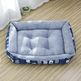 Rectangular Padded Pet Bed for Dogs and Cats