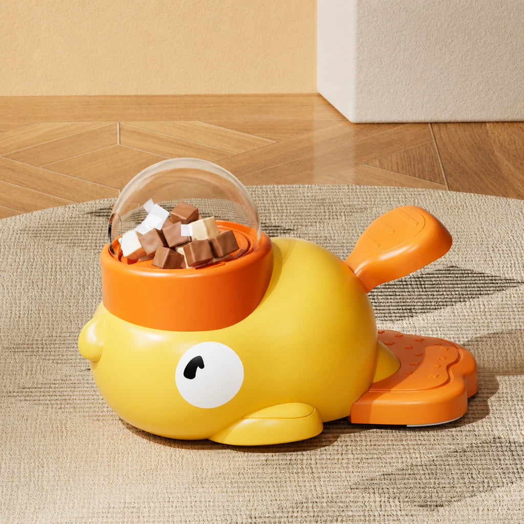 Duck-Shaped Interactive Treat Dispenser Toy for Pets