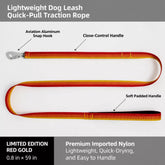 59.1-Inch Polyester Dog Leash with Aluminum or Zinc Alloy Clip