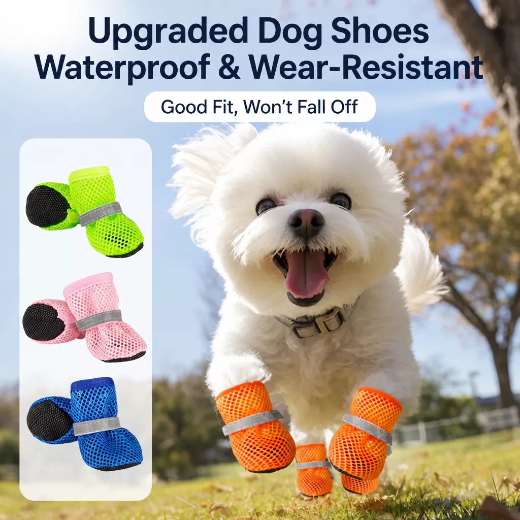 Dog Booties with Soft, Non-Slip Soles