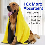 Quick-Dry Polyester Pet Bath Towel for Dogs & Cats