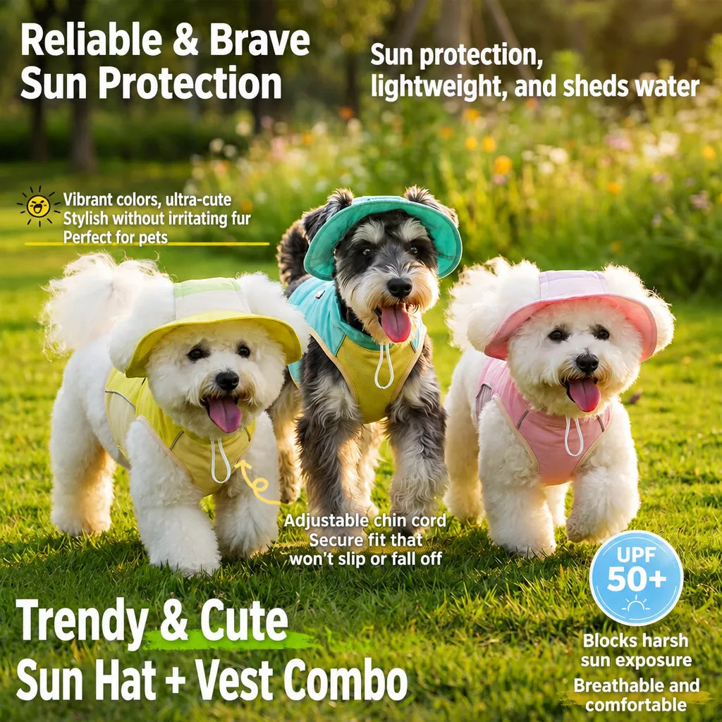 Adjustable Pet Bucket Hat for Dogs