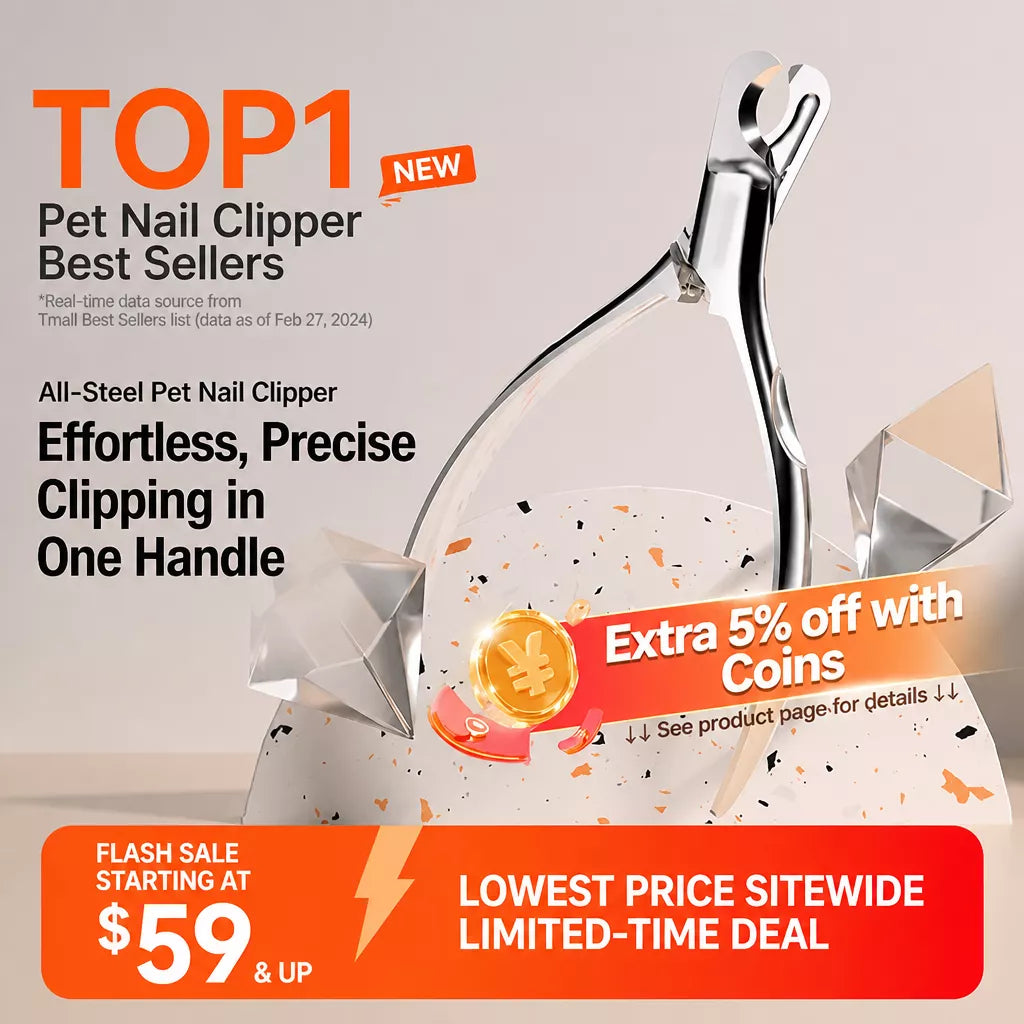 Stainless Steel Nail Clippers for Cats and Medium to Large Dogs
