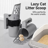 Cat Litter Scoop with Built-In Waste Bag Holder