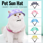 Adjustable Cotton Pet Bucket Hat with Ear Openings