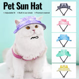 Adjustable Cotton Pet Bucket Hat with Ear Openings