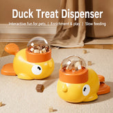 Duck-Shaped Interactive Treat Dispenser Toy for Pets