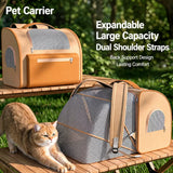 Expandable Pet Carrier Backpack for Pets Up to 16 lb