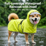 Waterproof Dog Raincoat with Belly Coverage
