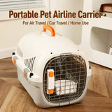 Portable Plastic Pet Carrier for Cats and Small Dogs Up to 16 lb