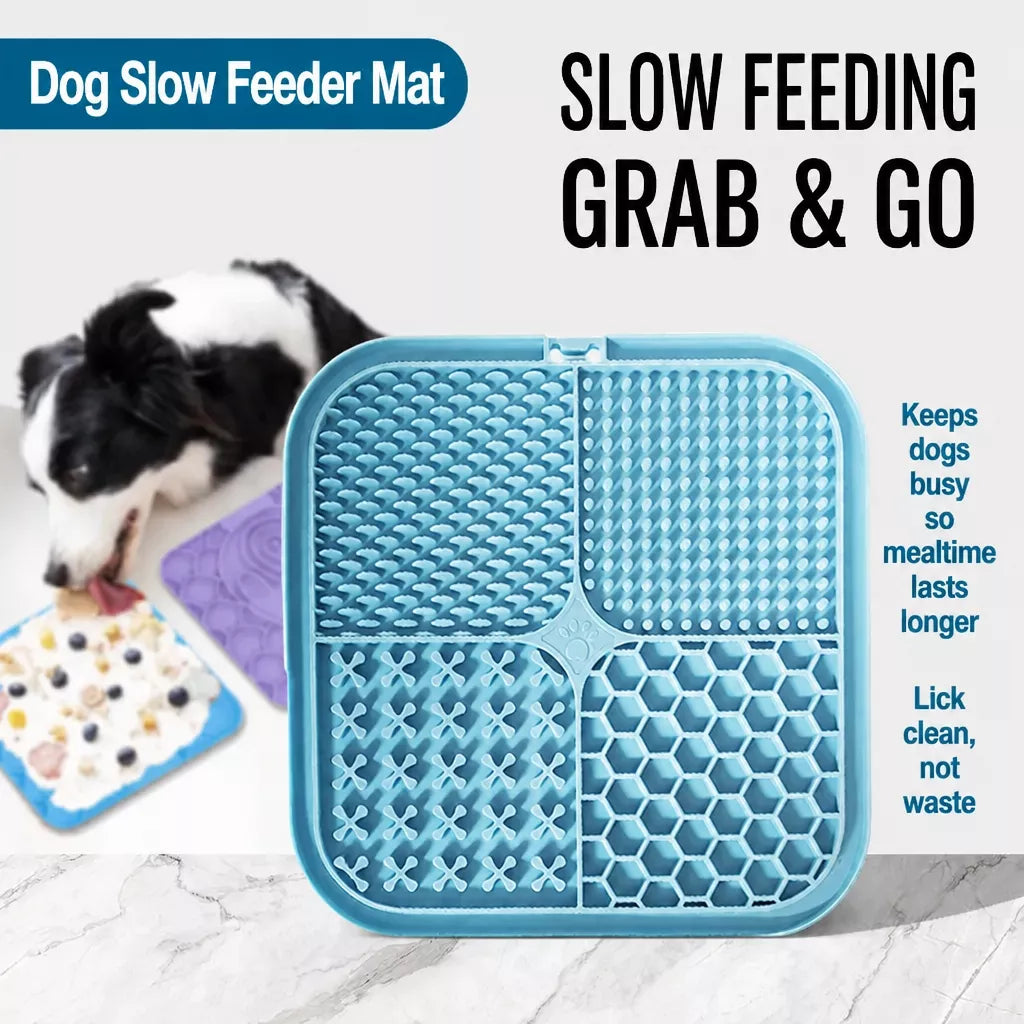 Silicone Slow Feeder Lick Mat for Dogs & Cats