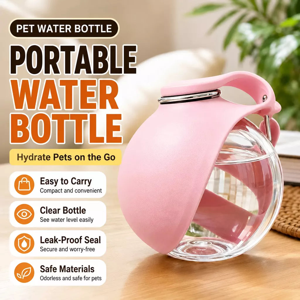 Portable Dog & Cat Water Bottle with Drinking Cup