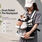 Nylon Mesh Pet Carrier Backpack for Cats and Small Dogs