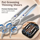 Pet Grooming Shears Set with Storage Case