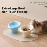 Wide-Opening Ceramic Pet Bowl for Cats and Dogs