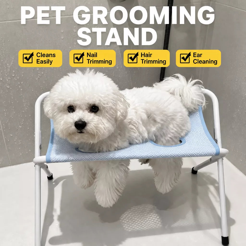 Foldable Pet Grooming Stand with Restraint Strap
