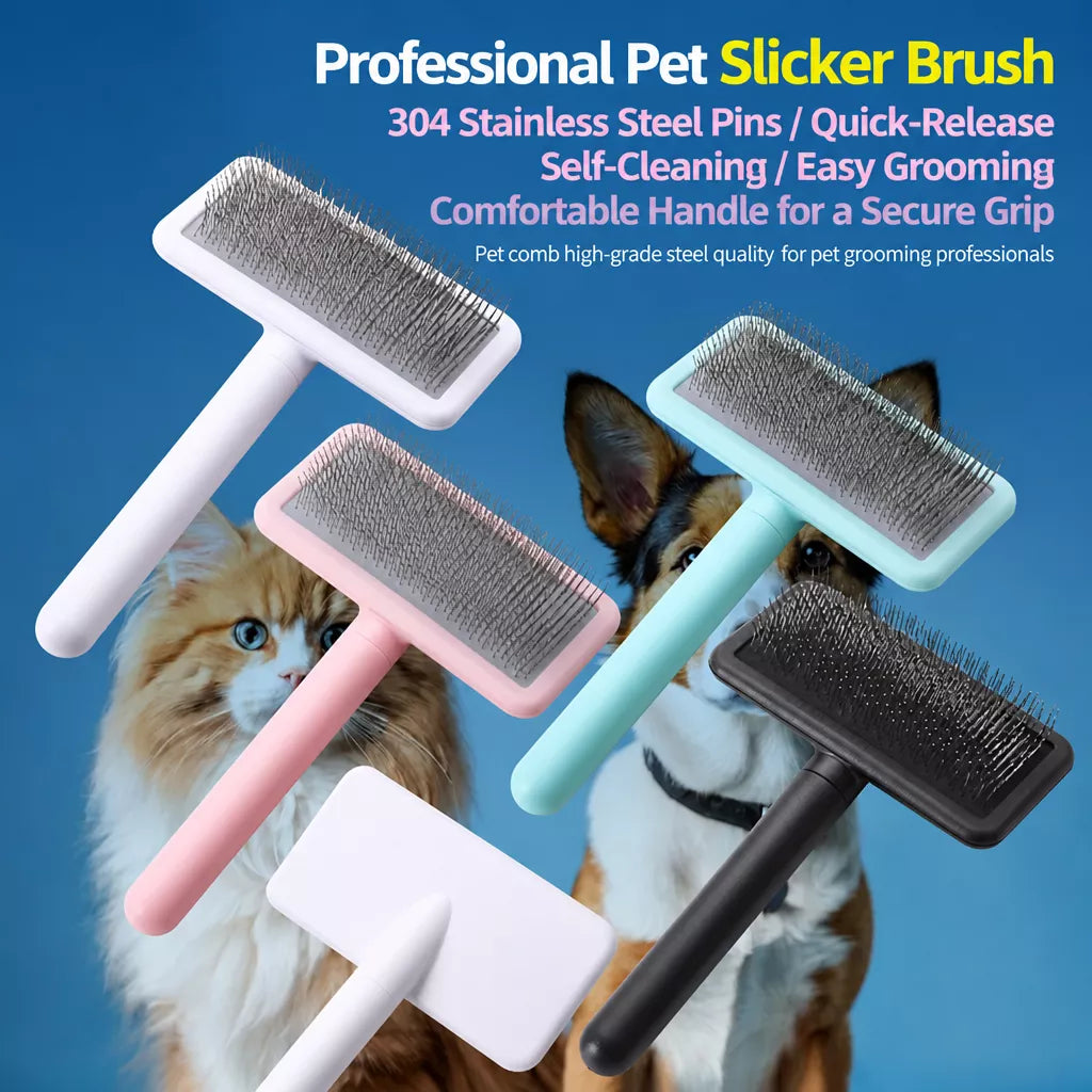 Long-Pin Pet Grooming Comb for Cats, Dogs & Rabbits