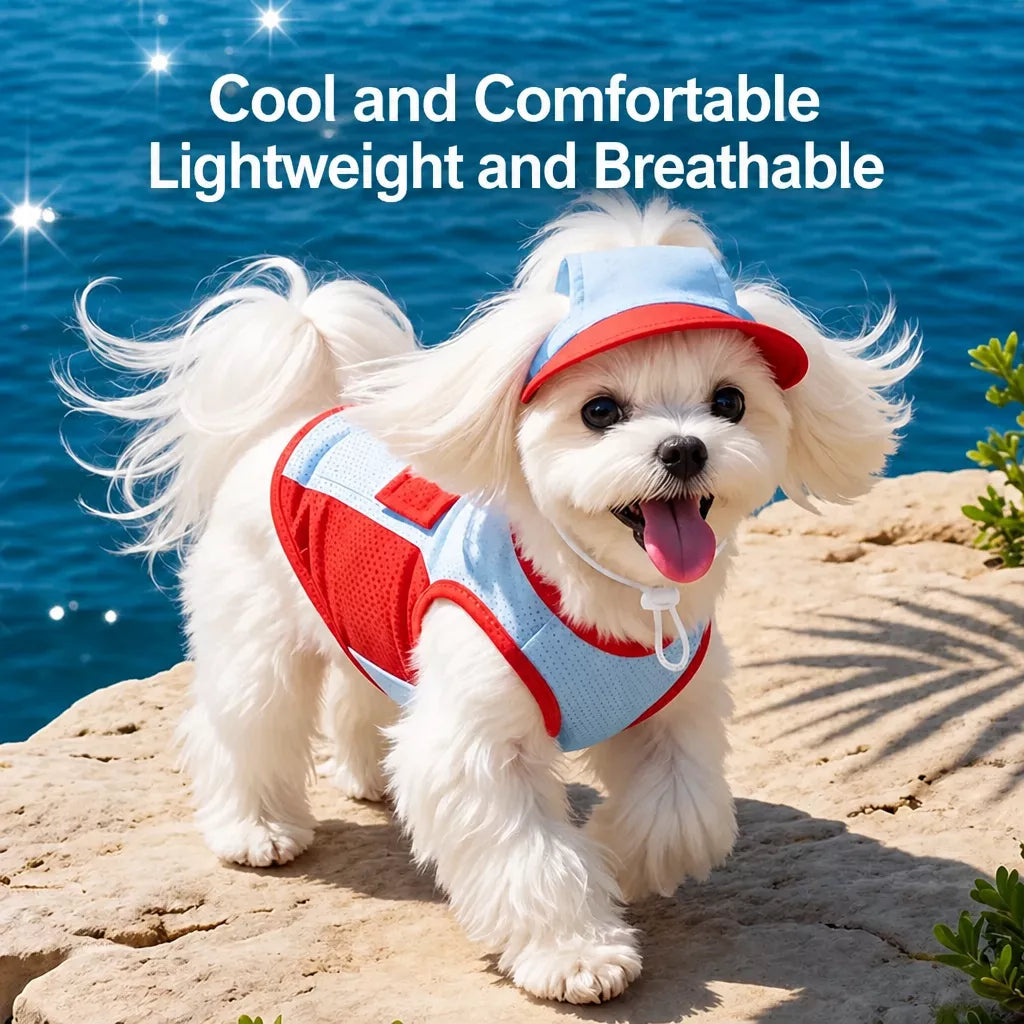 Lightweight Polyester Summer Vest for Small Dogs