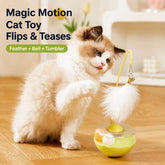 Wobble Cat Toy with Feather Accessory