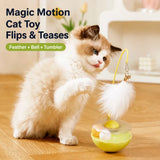 Wobble Cat Toy with Feather Accessory