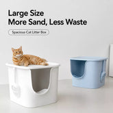Large Semi-Enclosed Cat Litter Box