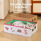 Corrugated Cardboard Cat House & Scratcher