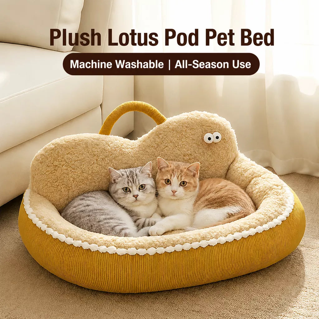 Semi-Enclosed Cat & Dog Bed with Removable, Washable Design