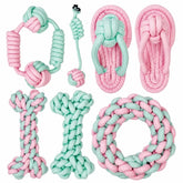 Knotted Cotton-Linen Rope Toy for Small Dogs