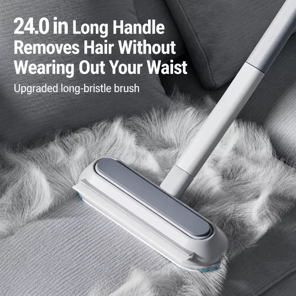 Long-Handle Pet Hair Removal Brush for Sofas and Bedding