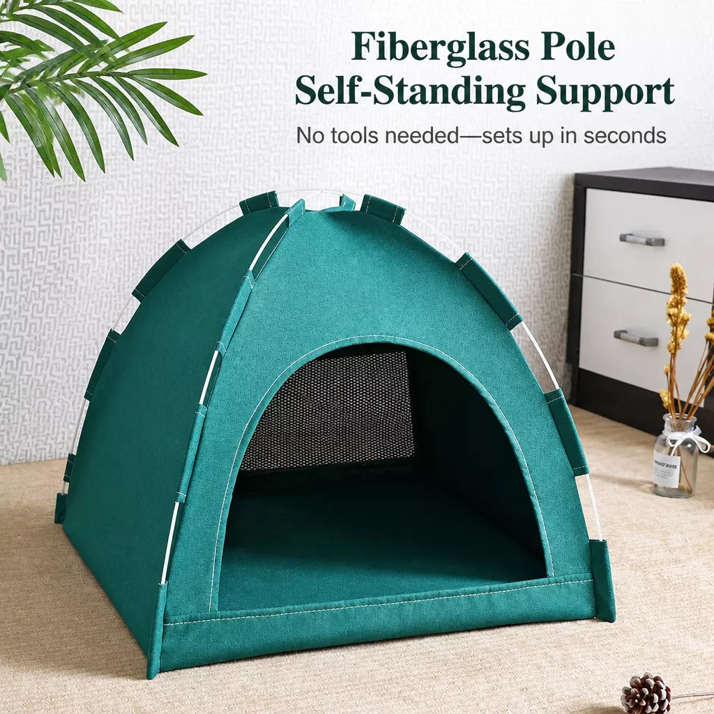 Foldable Pet Tent House with Washable Cover