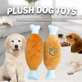 Squeaky Plush Chicken Leg Toy for Small Dogs