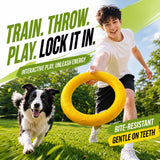 Silicone Dog Ring Toy for Fetch and Tug Play