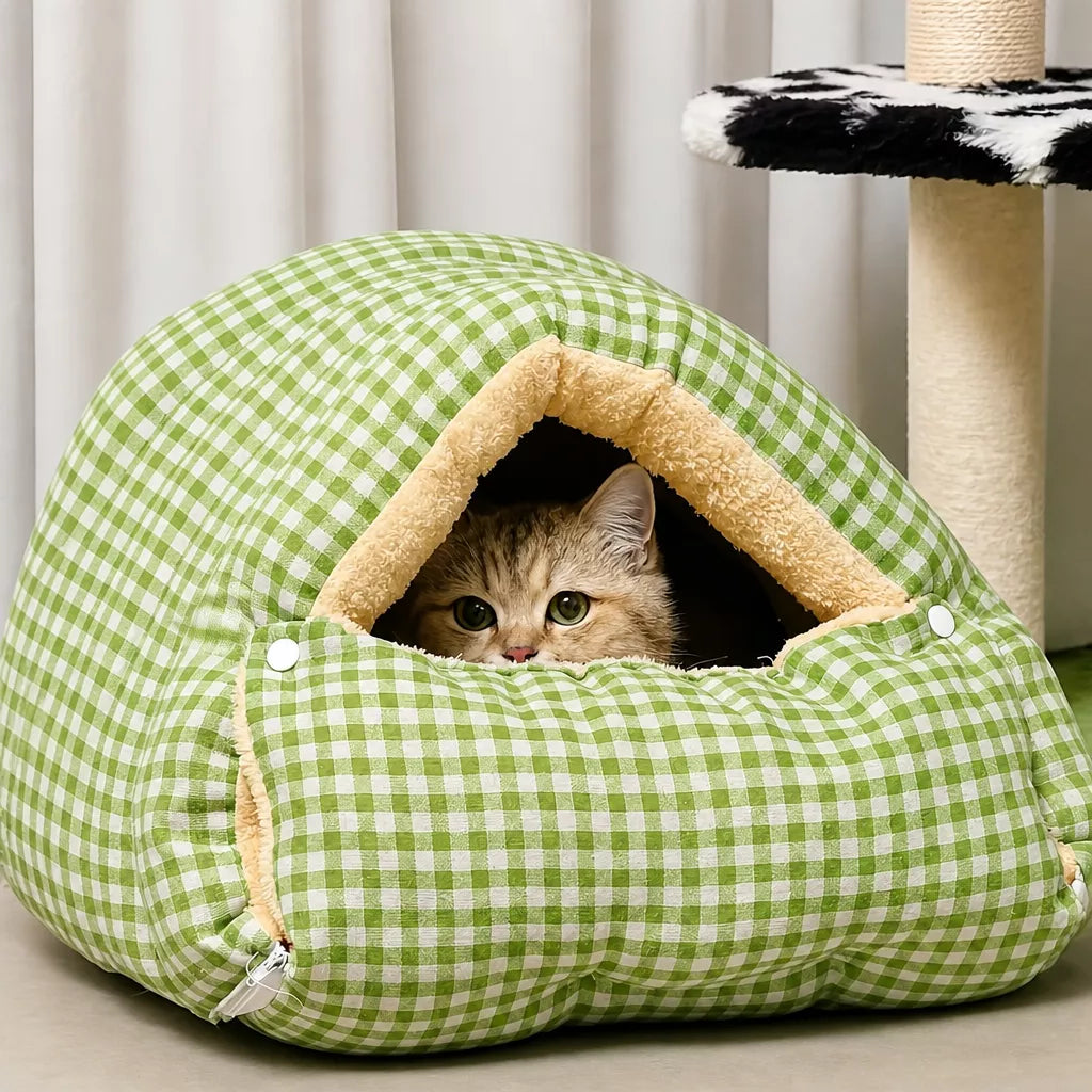 Semi-Enclosed Cat & Small Dog Bed