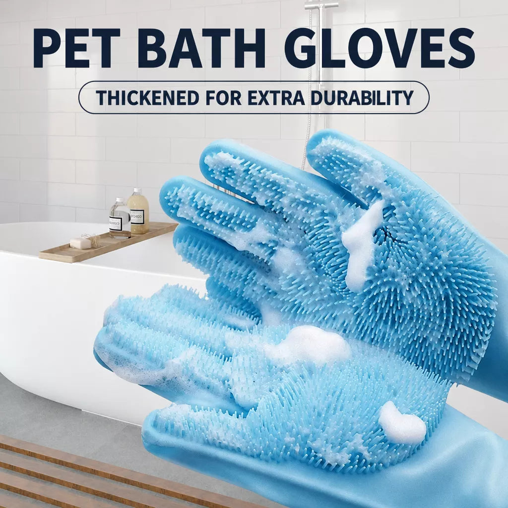 Pet Bathing Gloves for Dogs and Cats
