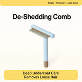 Long- and Short-Tooth Pet Rake Comb for Dogs and Cats