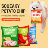 Potato Chip Plush Squeaky Toy for Dogs & Cats